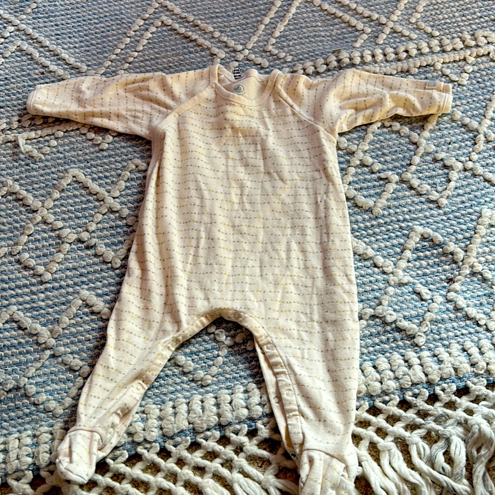 Petit bateau cotton footie pajamas 9 months